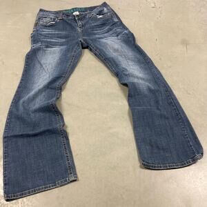 Y2K hydraulic low rise bootcut Jeans 36x32